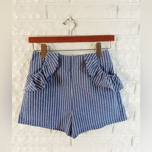 The Fifth Label Blue and White Striped Shorts